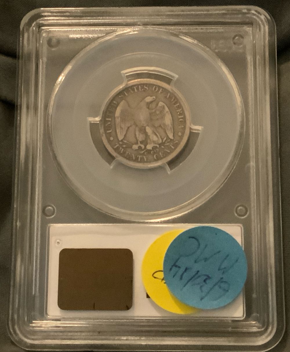 1875 CC Twenty Cent PCGS VG8  coin collectible - Main Image 2
