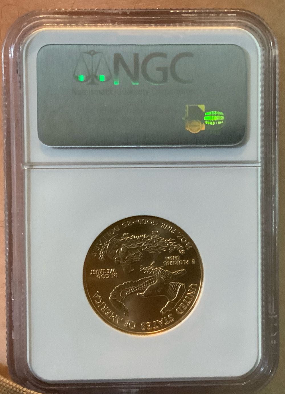 2007 $25 Gold Eagle NGC MS70  coin collectible - Main Image 2