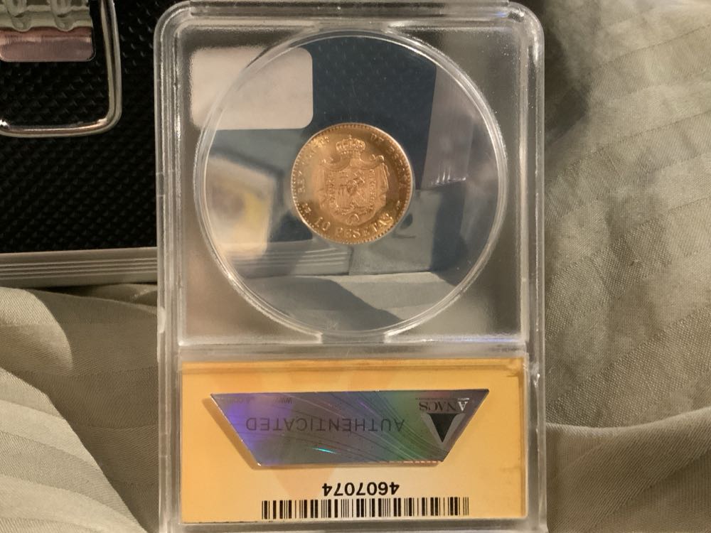 1878-62 10P Spain 1962 Restrike MS65  coin collectible - Main Image 2