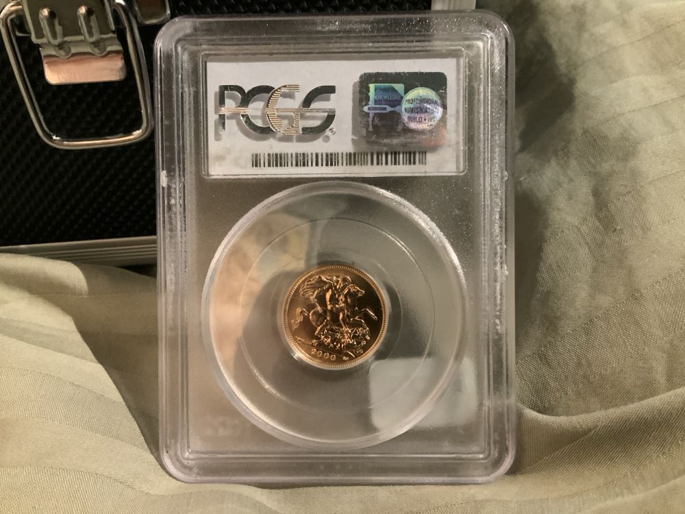 2000 1/2 Sovereign Great Britain MS67 PCGS  coin collectible - Main Image 2
