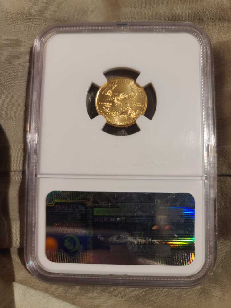2014 $5 Gold Eagle MS70 Early Release NGC  coin collectible - Main Image 2