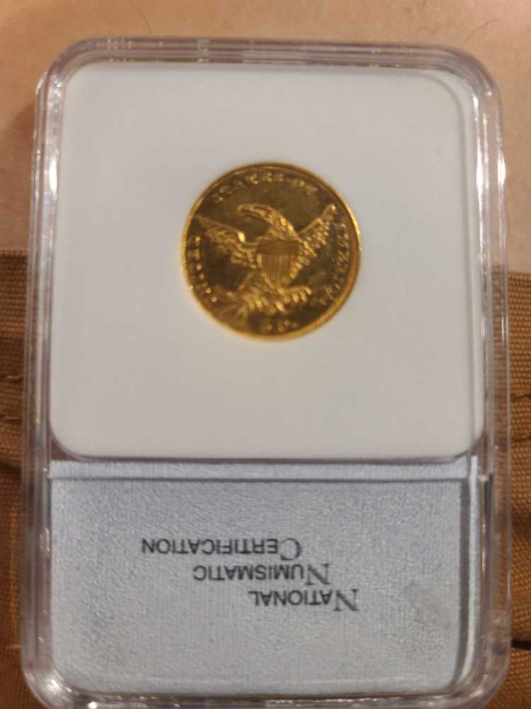 1834 $5 Classic Plain 4 Gold AU58 NNC  coin collectible - Main Image 2