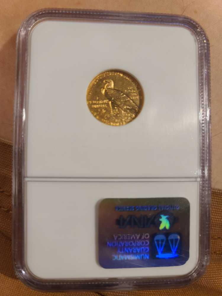 1925-D $2.50 Indian MS61 NGC  coin collectible - Main Image 2