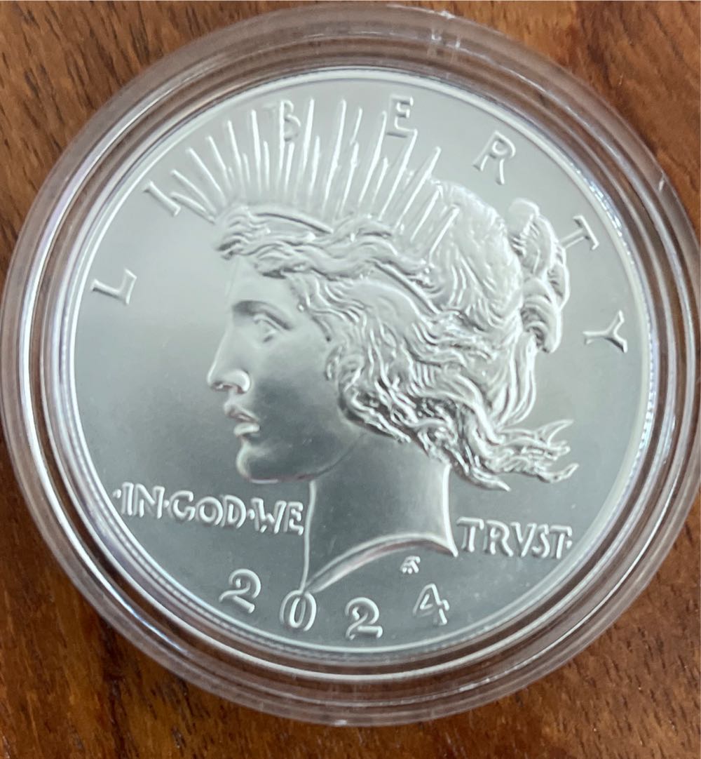 Peace 2024-P US Mint Silver Dollar Uncirculated  24XH Sticker  coin collectible [Barcode 704786560597] - Main Image 2
