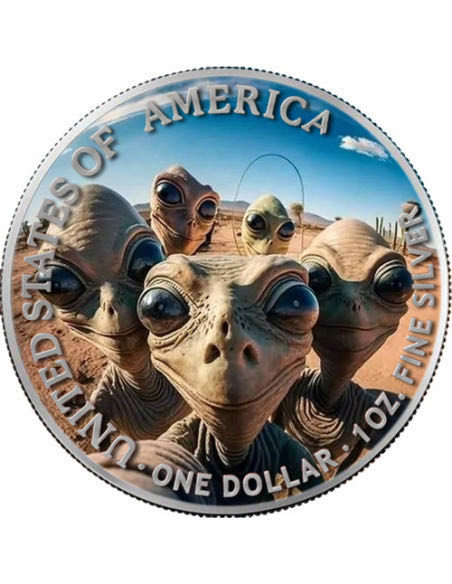 RASTALIEN Alternative Species American Eagle Silver Bullion  coin collectible - Main Image 2
