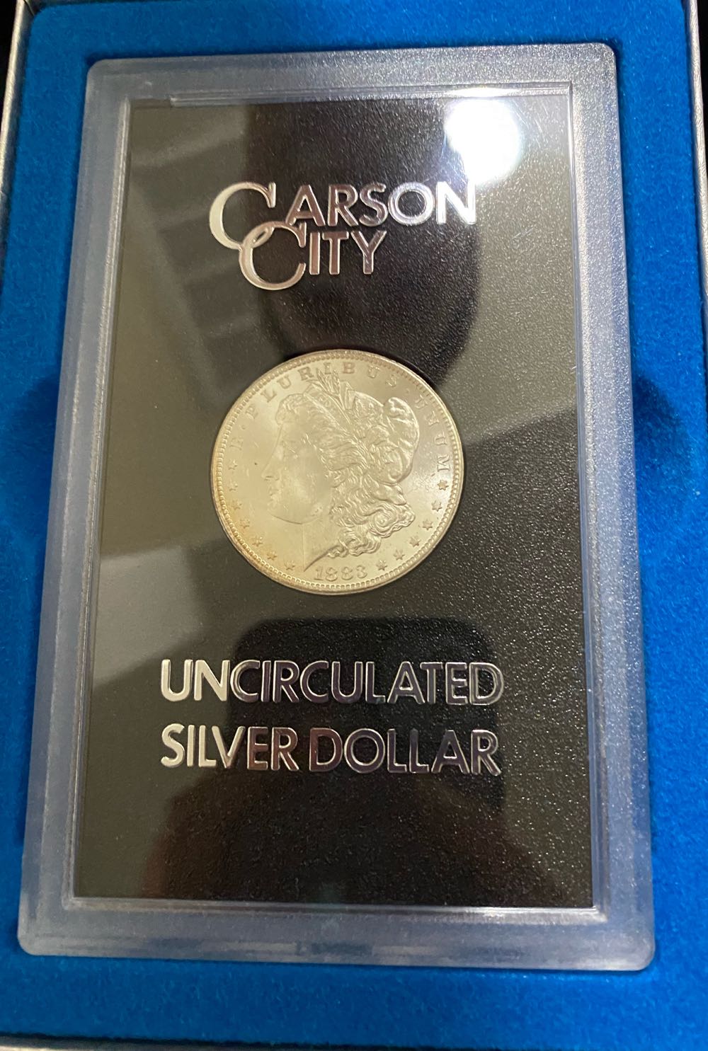 1972 Carson City Uncirculated Silver Dollar  coin collectible - Main Image 2