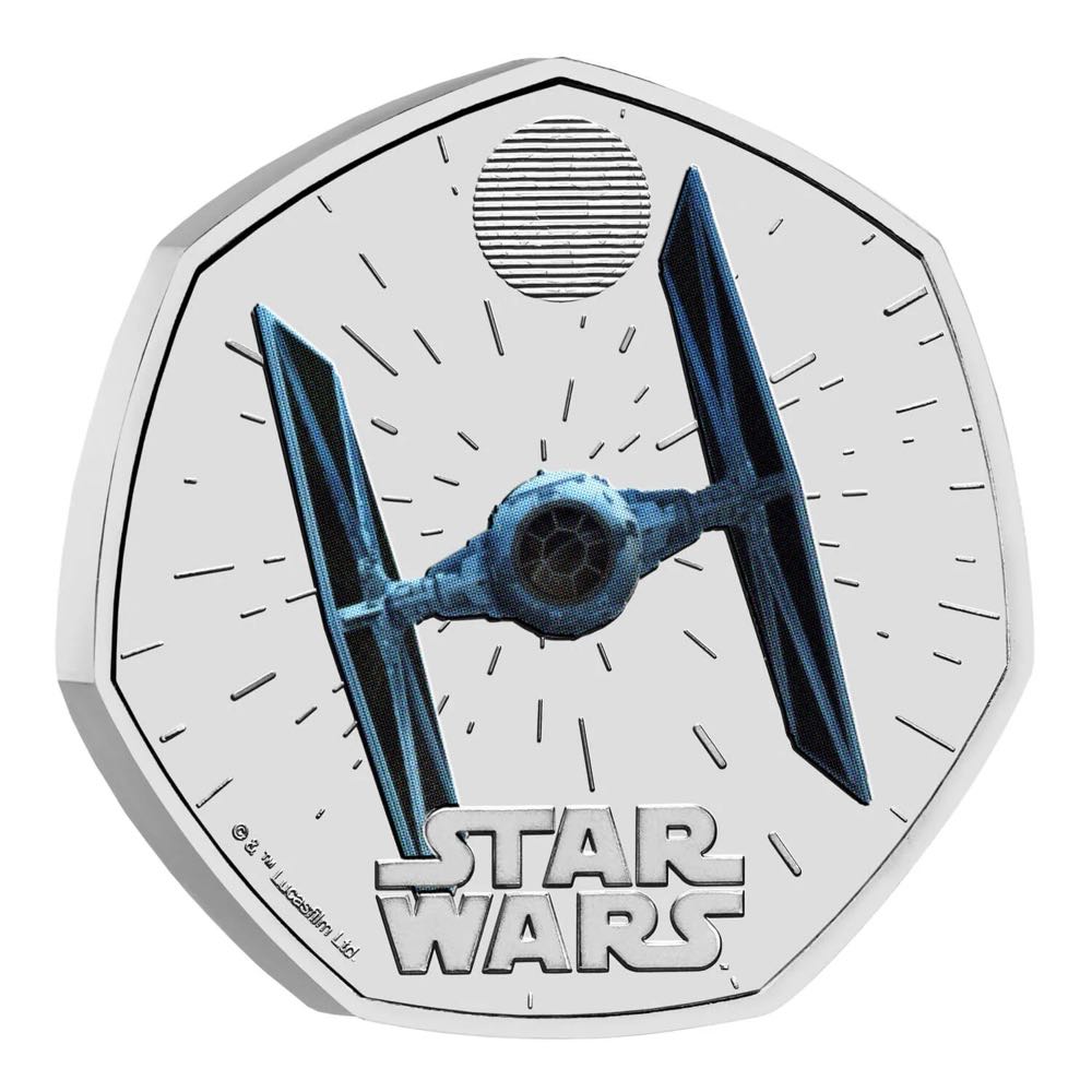 Star Wars TIE Fighter MS70 Brilliant Uncirculated Colour Coin  coin collectible - Main Image 3