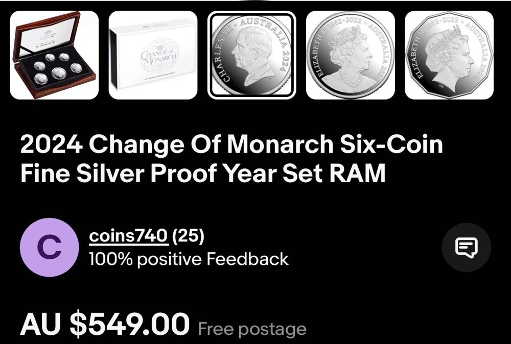 2024 Change Of Monarch - FINE SILVER PROOF  coin collectible - Main Image 4