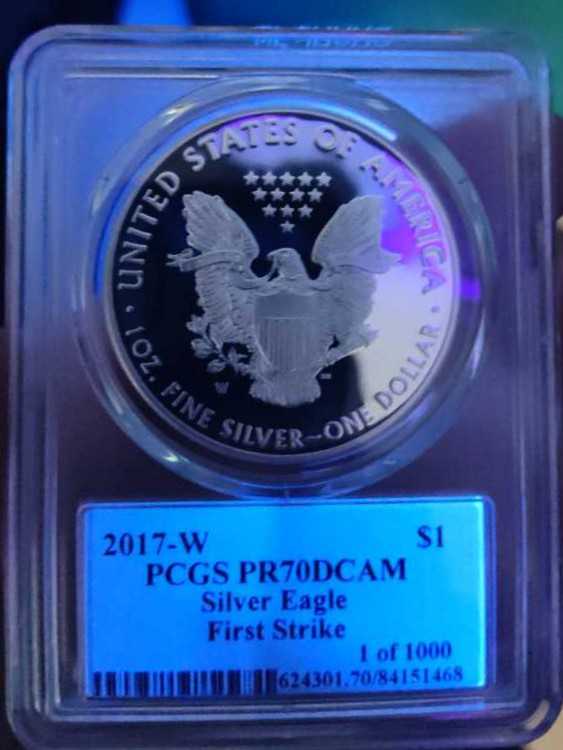 2017 Silver Eagle First Strike  coin collectible - Main Image 2