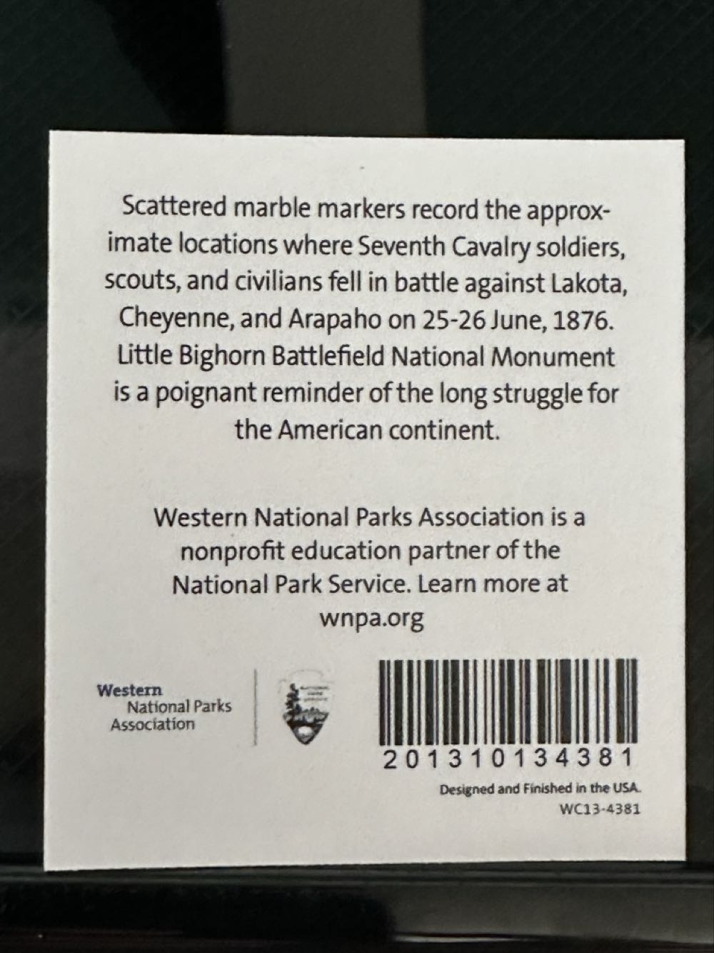 Little Bighorn Battlefield  coin collectible - Main Image 2