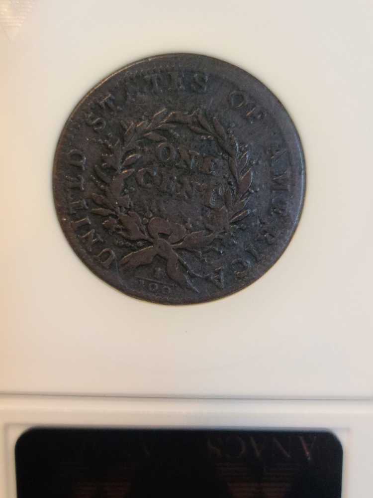1793 Wreath Cent ANACS F12  coin collectible - Main Image 2