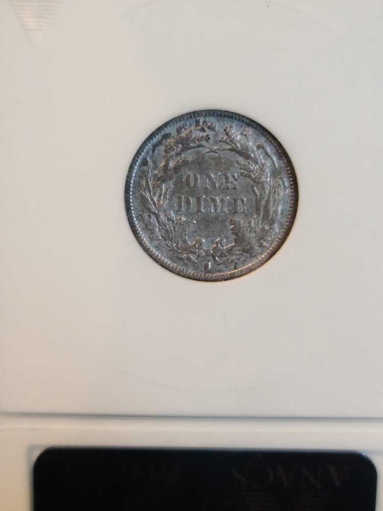1884-S Seated Dime  coin collectible - Main Image 2
