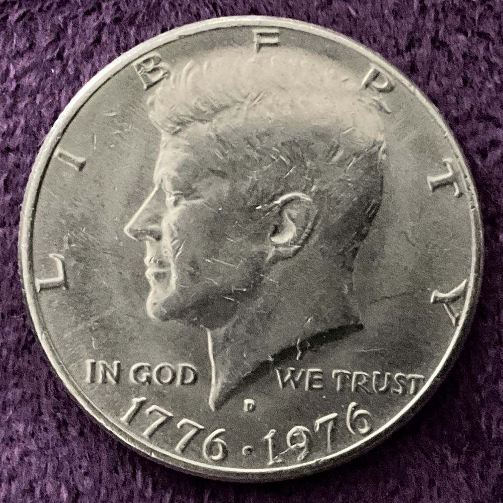 Half Dollar JFK 1976 D Bi-Centennial 1  coin collectible - Main Image 3