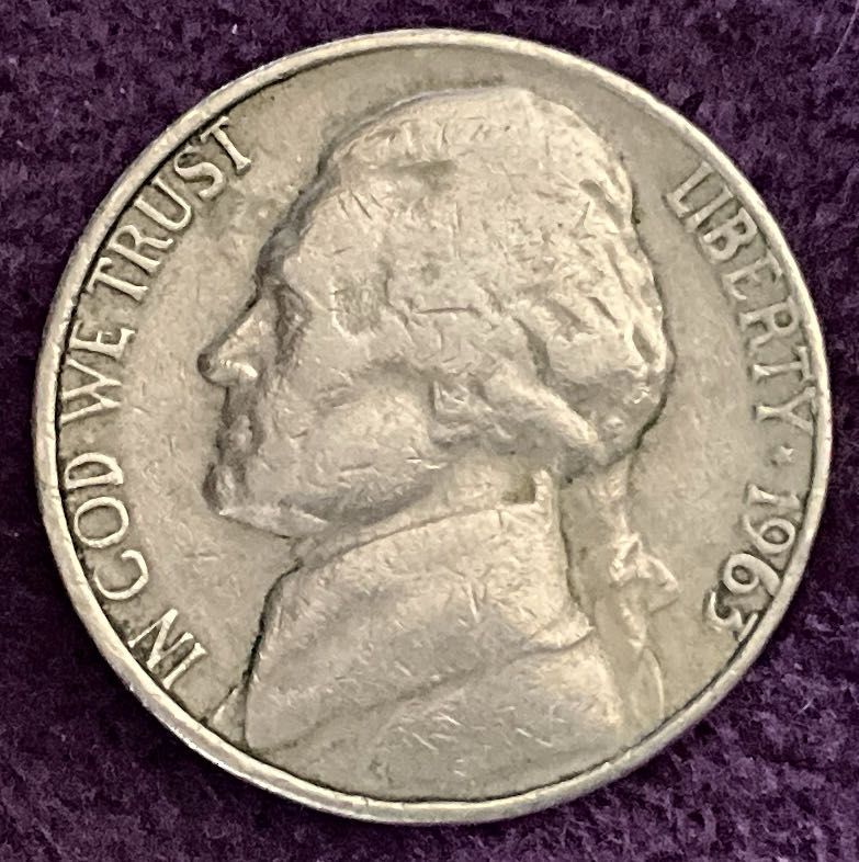 Nickel Jefferson 1963 D 6  coin collectible - Main Image 3