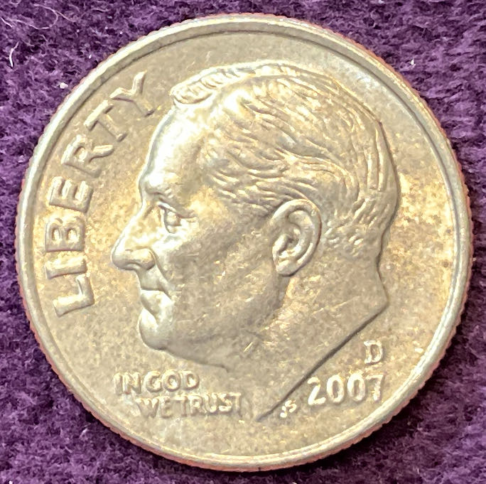Dime 2007 D Roosevelt 1  coin collectible - Main Image 3