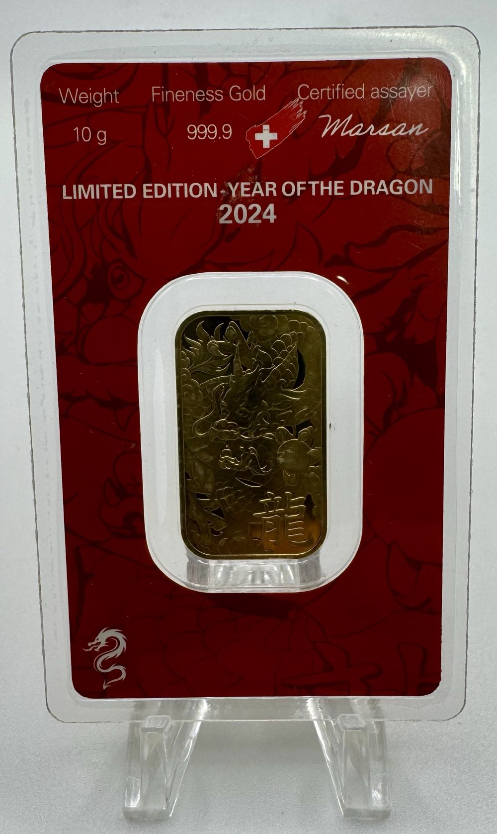 10g 2024 Argor Year Of The Dragon  coin collectible - Main Image 2