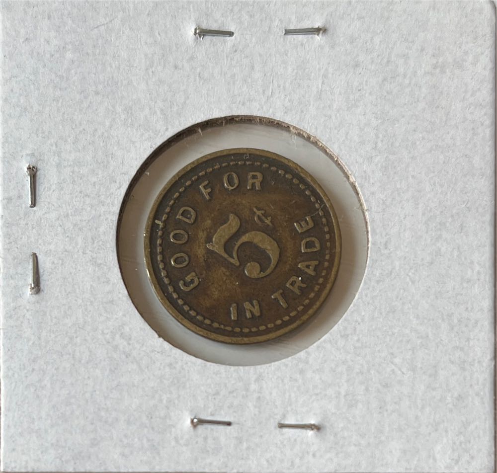 American 5 Cent Frank’s Cafe Food Token  coin collectible - Main Image 2
