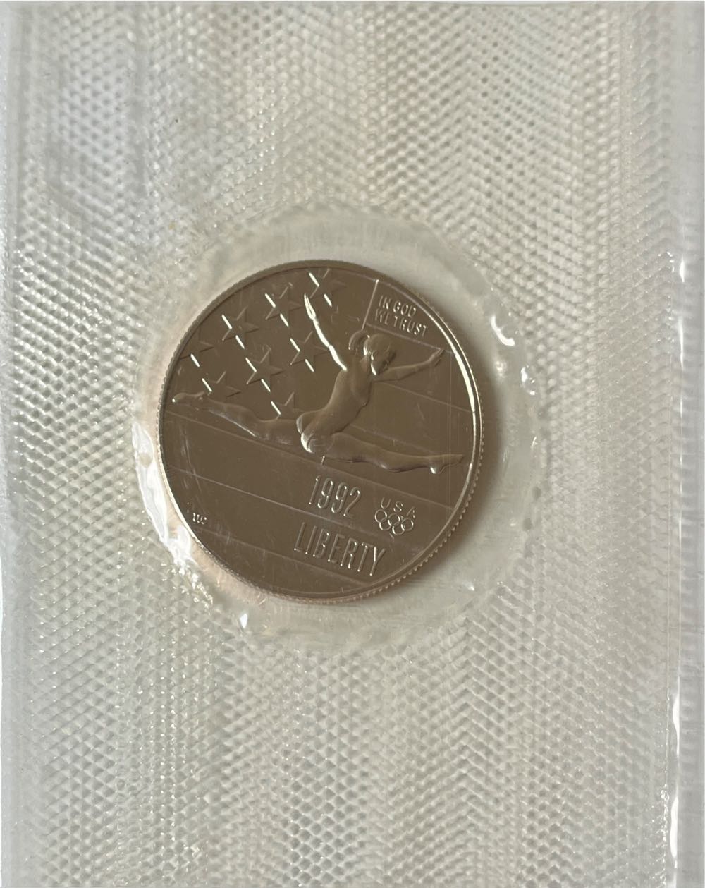 American 1992 P 50 Cent 1992 Olympic Coins Gymnast Half Dollar   coin collectible - Main Image 3