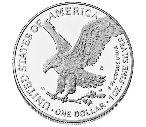 American Eagle 2024-S 1oz Silver Proof (24EM Sticker)  coin collectible [Barcode 704786560146] - Main Image 2