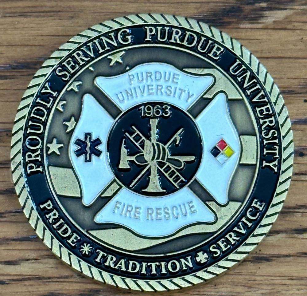 Purdue University Fire Department  coin collectible - Main Image 2
