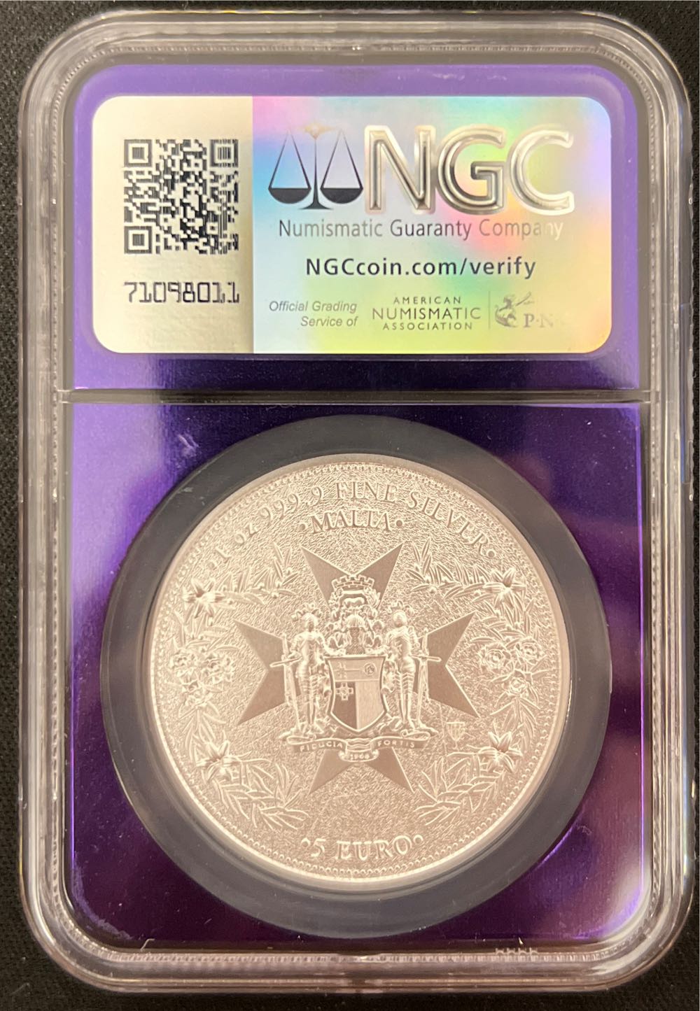 Malta Golden Eagle 1 Oz Silver - 2024 Trader Bea Slab  coin collectible - Main Image 2