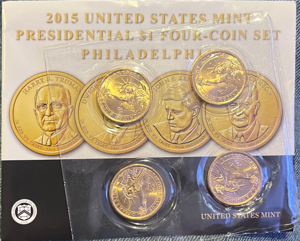 2015 US Mint Presidential Four Coin Set - Philadelphia  coin collectible [Barcode 704785690127] - Main Image 2