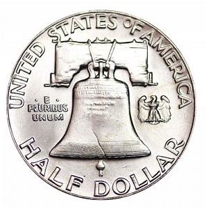 Franklin Silver Half Dollar 1961  coin collectible - Main Image 2