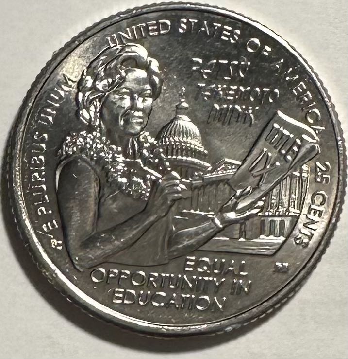 Quarter American Women- Patsy Takemoto Mink  coin collectible - Main Image 2