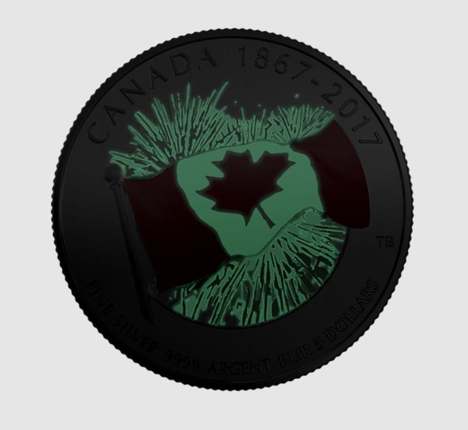 La fierté d’un peuple (1867-2017) - Pièce luminescente en argent pur  coin collectible - Main Image 2