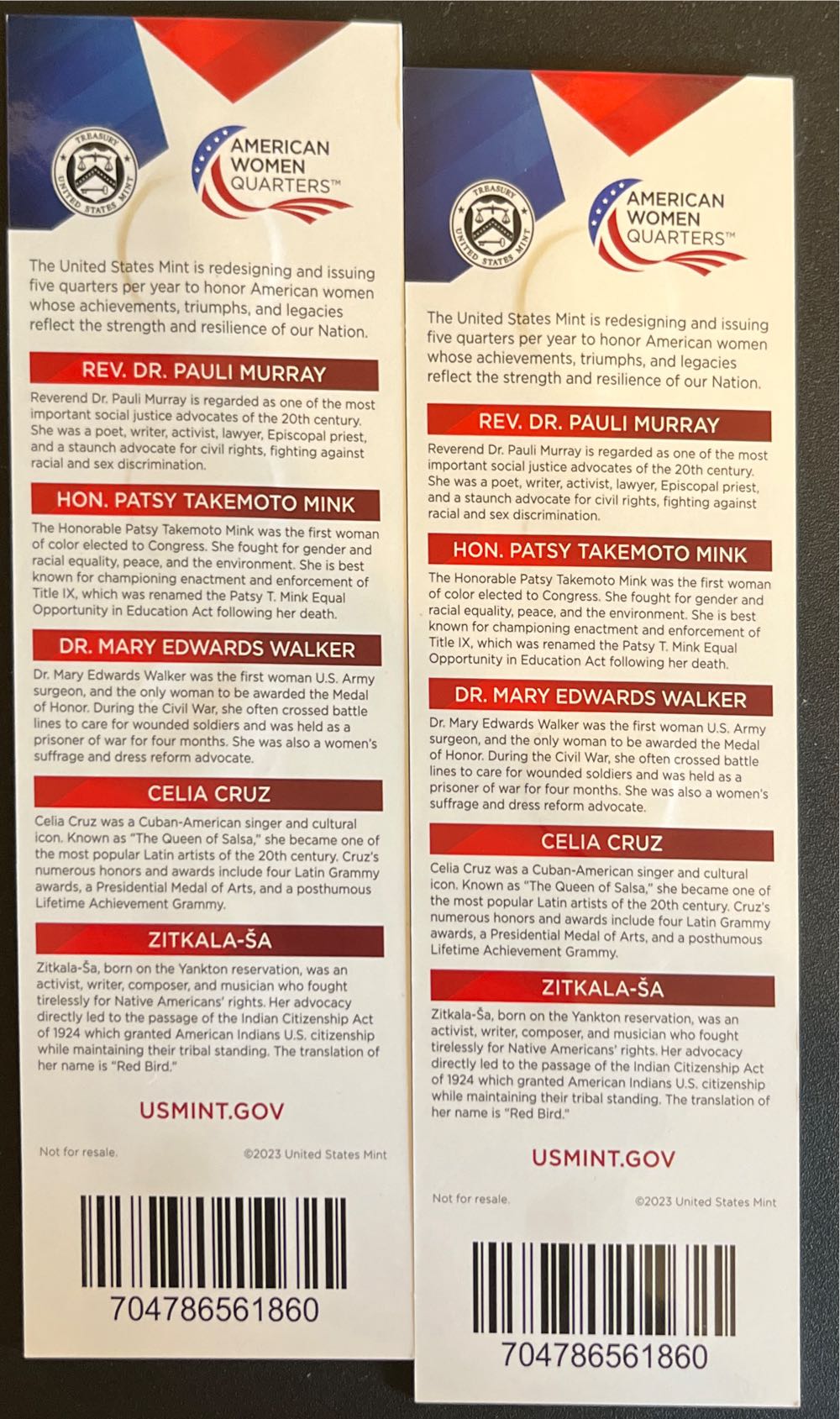 2024 American Women’s Quarter Boards (2)  coin collectible [Barcode 704786561860] - Main Image 2