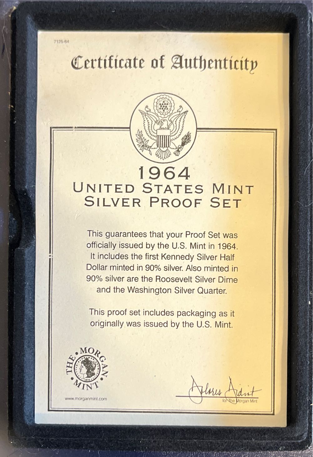 1964 United States mint silver proof set  coin collectible - Main Image 2