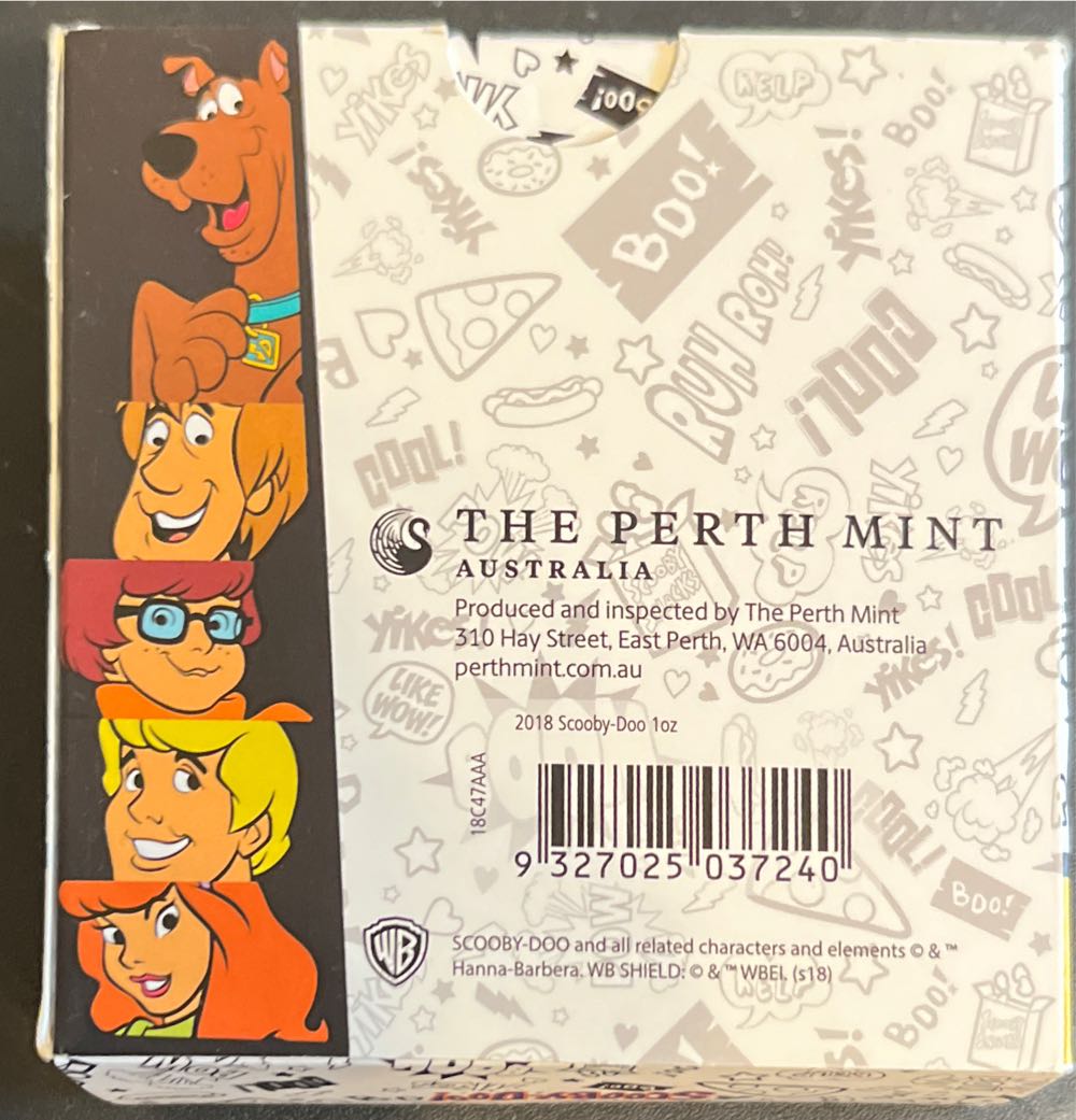 Tuvalu 1 Oz Silver Scooby Doo Proof  coin collectible [Barcode 9327025037240] - Main Image 2
