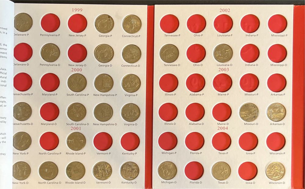US Quarters Collectors Folder, 1999- 2009  coin collectible - Main Image 2