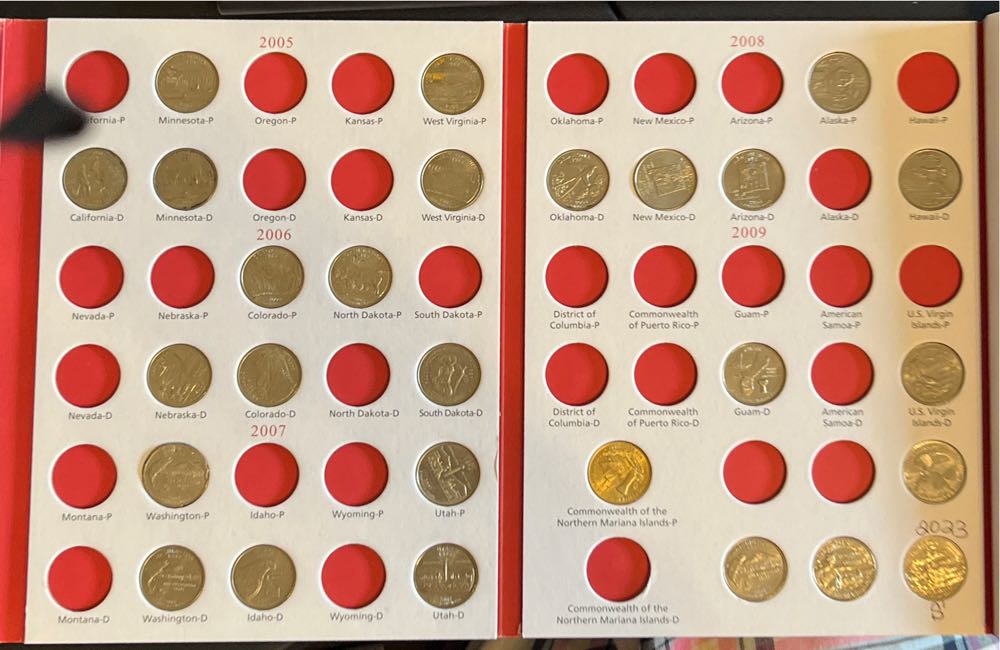 US Quarters Collectors Folder, 1999- 2009  coin collectible - Main Image 3