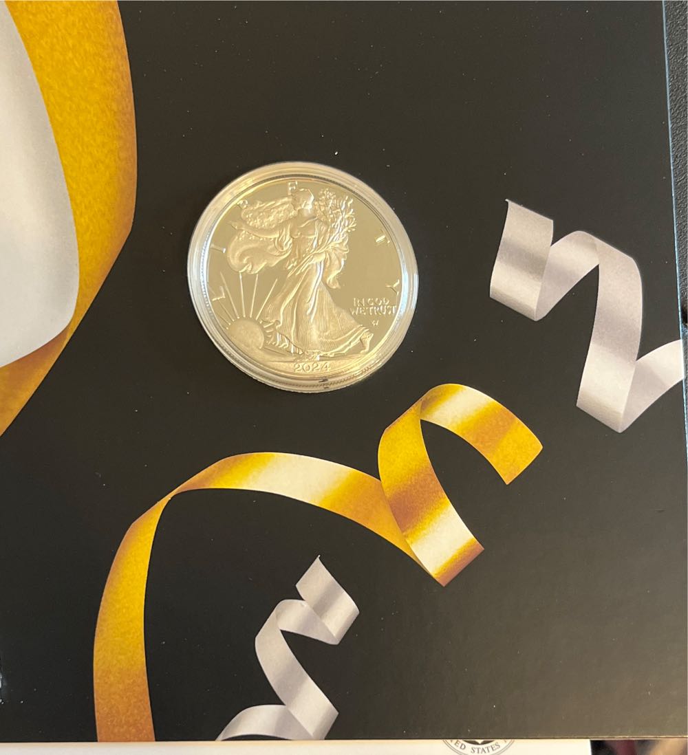 2024 Congratulations American Eagle Silver  coin collectible [Barcode 704786560276] - Main Image 2