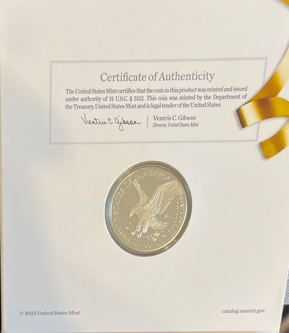 2024 Congratulations American Eagle Silver  coin collectible [Barcode 704786560276] - Main Image 3