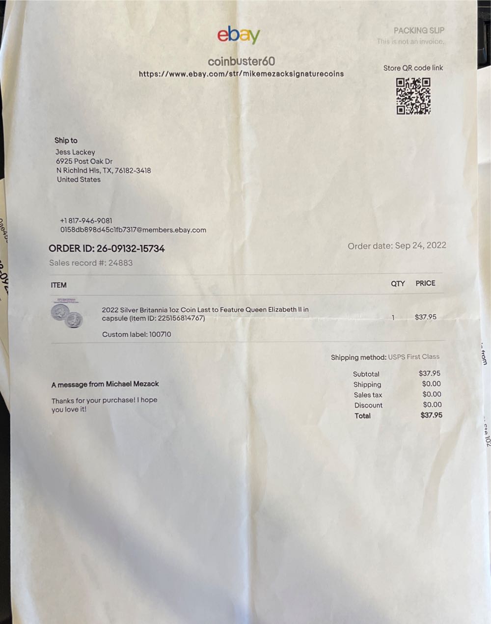 2022 Britannia Silver Coin  coin collectible - Main Image 3