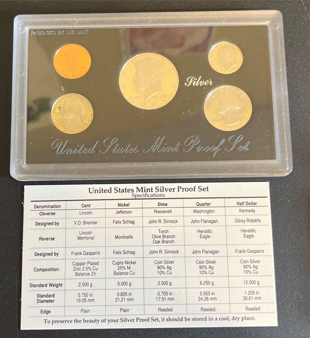 1992 US Mint Silver Proof Set  coin collectible - Main Image 2