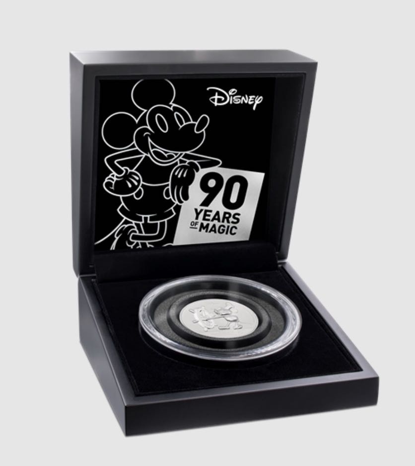 90e anniversaire de Mickey Mouse - PIèce de 2 oz en argent pur  coin collectible - Main Image 3