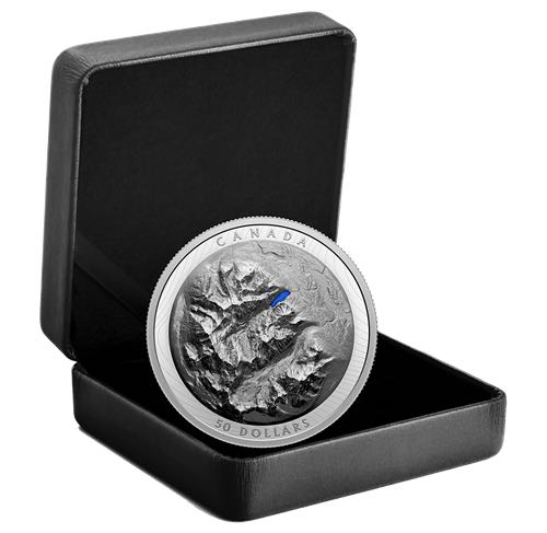 Lac Louise - Pièce en argent pur à relief  coin collectible - Main Image 4