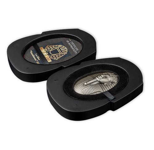 Masque de Toutankhamon - Pièce de 3 oz en argent pur  coin collectible - Main Image 4