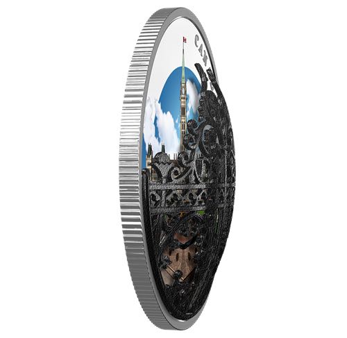La porte de la Reine : Entrée officielle de la colline du Parlement - Pièce de 2 oz en argent pur  coin collectible - Main Image 2