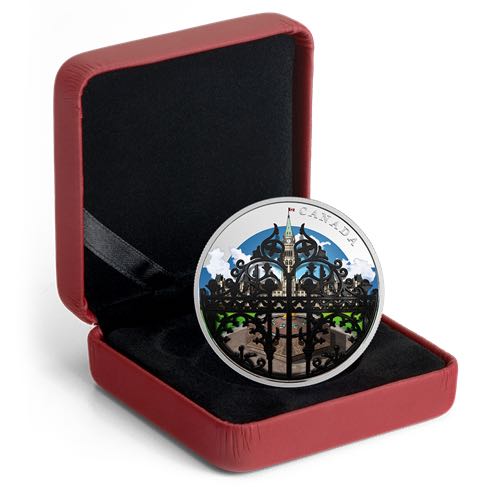 La porte de la Reine : Entrée officielle de la colline du Parlement - Pièce de 2 oz en argent pur  coin collectible - Main Image 3
