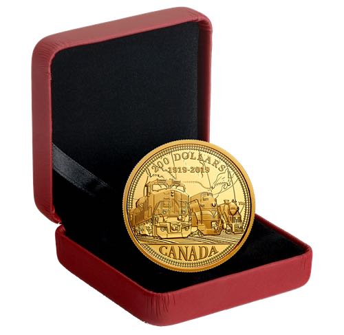 100e anniversaire du CN - Pièce en or pur  coin collectible - Main Image 3