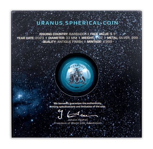 Uranus : La géante de glace - Pièce en argent fin   coin collectible - Main Image 4