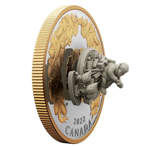 Cadeaux des fêtes - Pièce de 5 oz en argent pur  coin collectible - Main Image 3