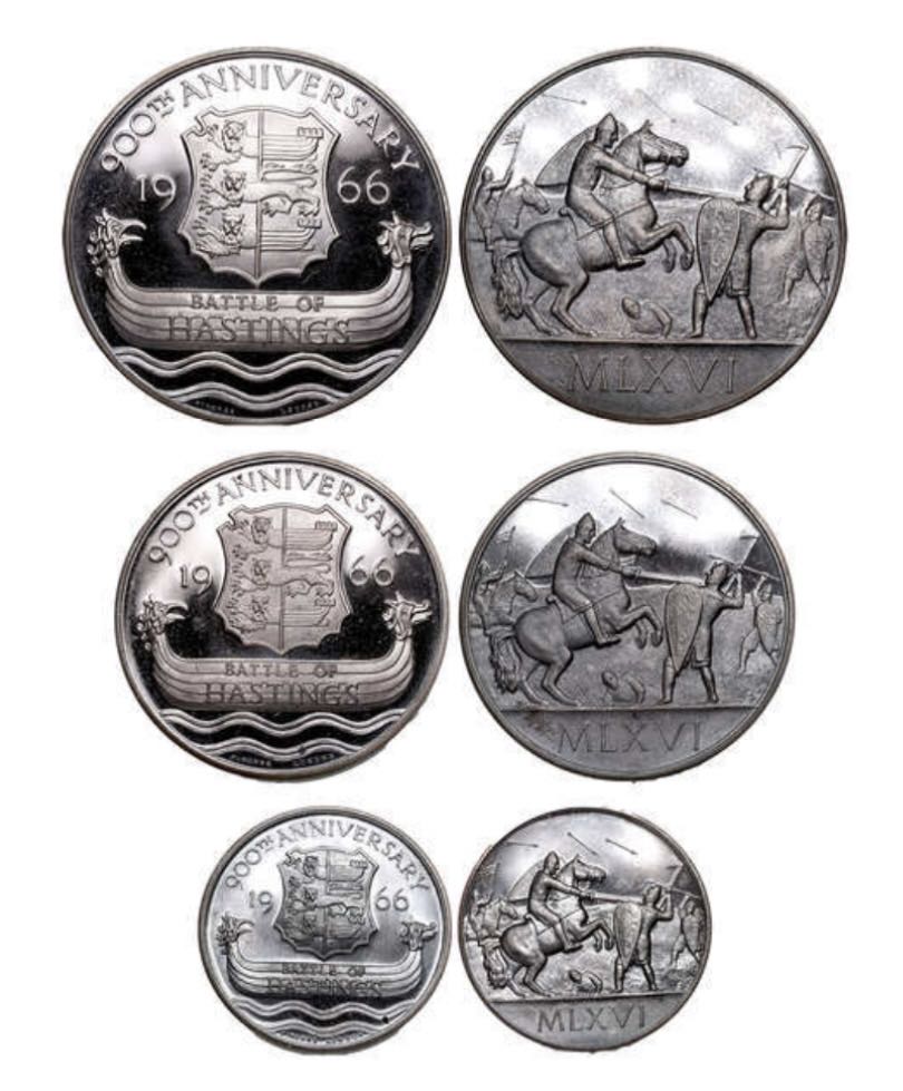 900th Anniversary of Battle of Hastings 3 Medal Set  coin collectible - Main Image 2
