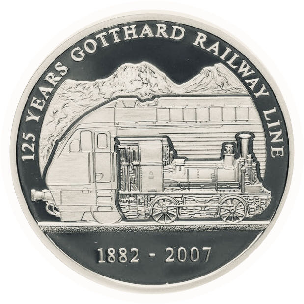 125 Years Gotthard Railway Line 1882-2007 coin collectible - Main Image 1