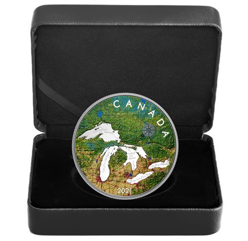 Hommage aux Grands Lacs - Pièce de 5 oz en argent pur  coin collectible - Main Image 3