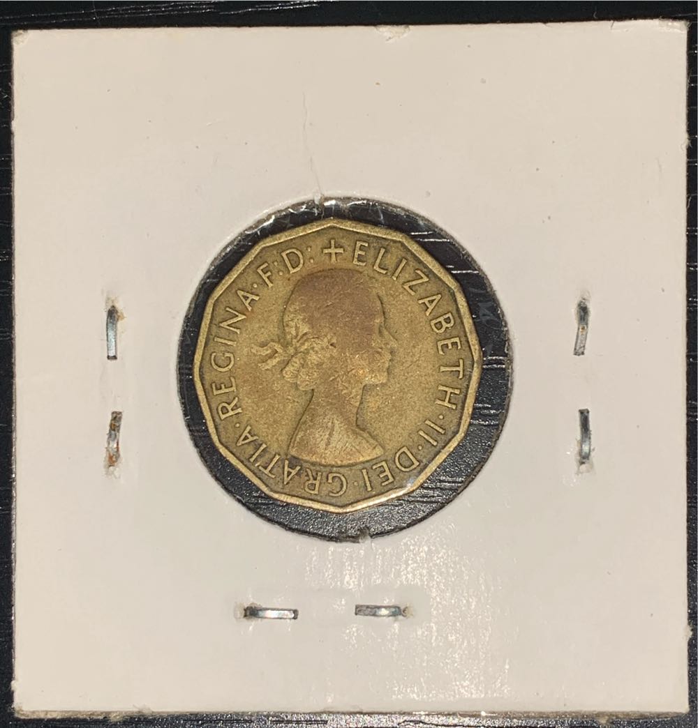 3 Pence - Elizabeth II (1st portrait; without ’BRITT:OMN’)  coin collectible - Main Image 2